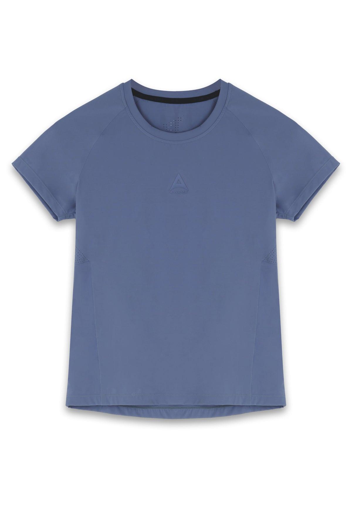T-SHIRT D'ENTRAÎNEMENT À MANCHES COURTES A-GAME FEMME - BLEU