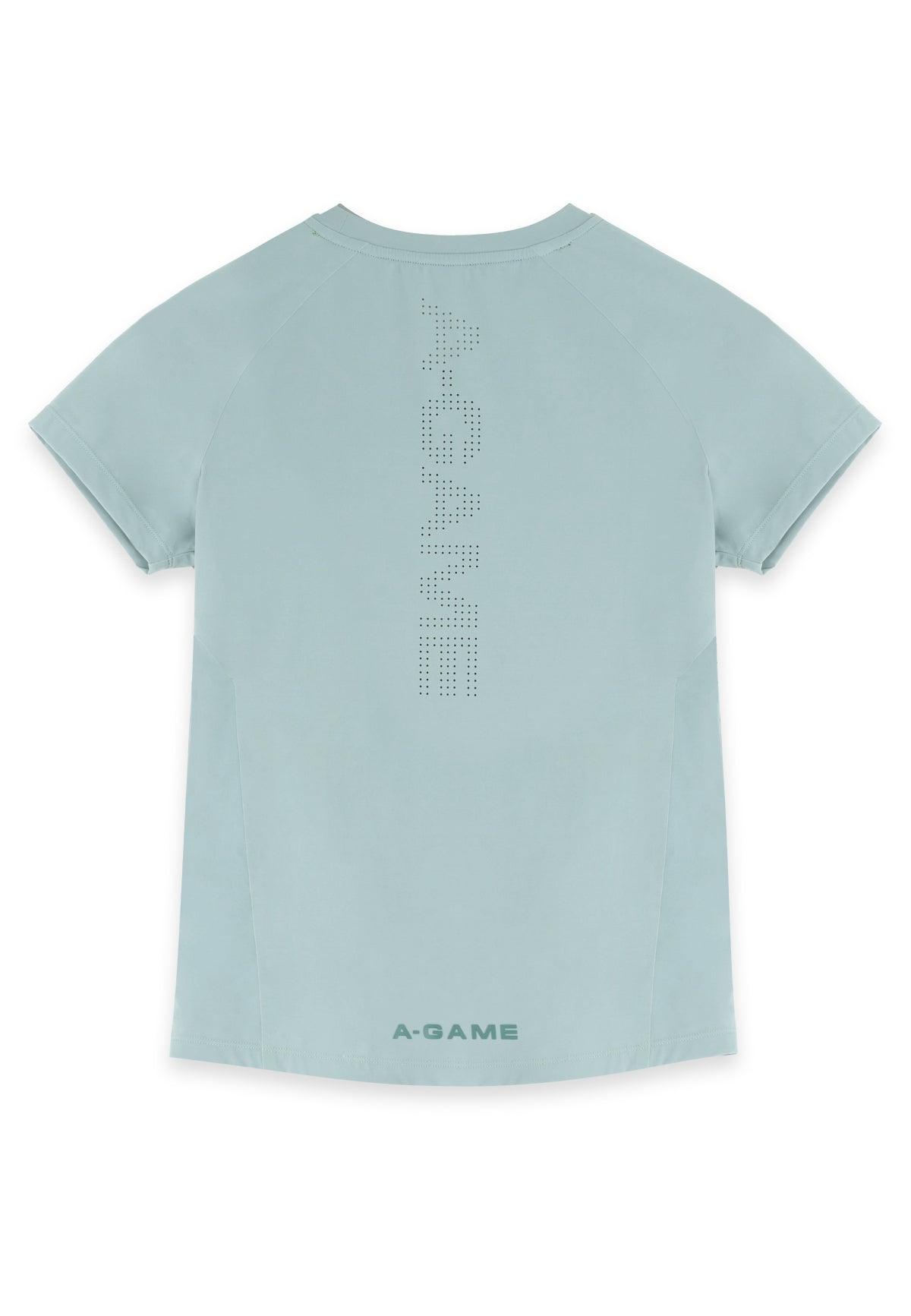 T-SHIRT D'ENTRAÎNEMENT À MANCHES COURTES A-GAME POUR FEMME - VERT SAGE